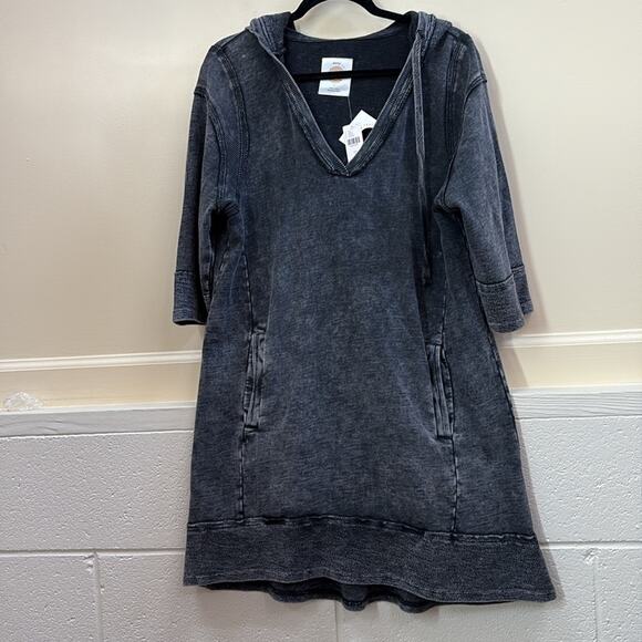 Daily Practice Anthropologie women’s small NWT gray sweatshirt hooded dress